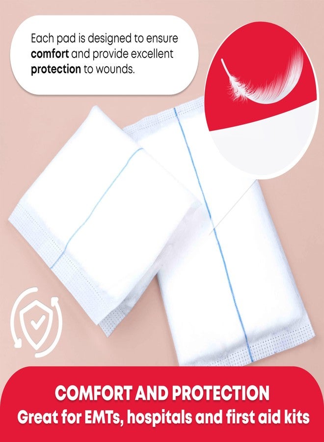 إيفر ريدي فيرست آيد ضمادات معقمة للبطن - ضمادات شاش طبي مغلفة بشكل فردي، ضمادات شاش غير لاصقة، ضمادات للبطن 5 × 9 بوصة، ضمادات للبطن، ضمادات غير لاصقة للجروح، 5 × 9 بوصة - 20 قطعة - Image 2